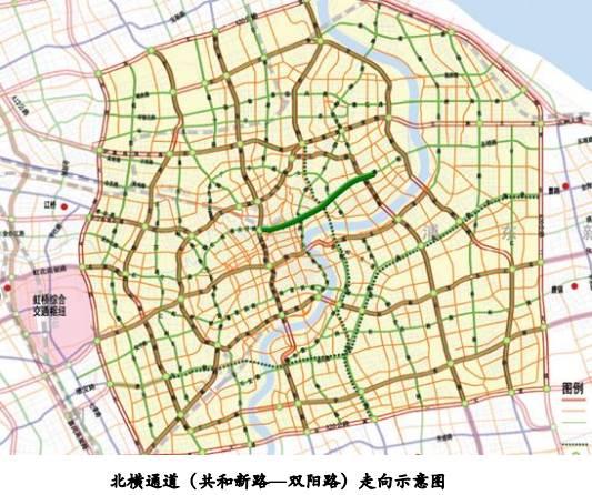 上海北横通道走向图片