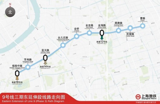 上海轨交9号线三期东延伸年底前开通 提前感受车站复古工业风